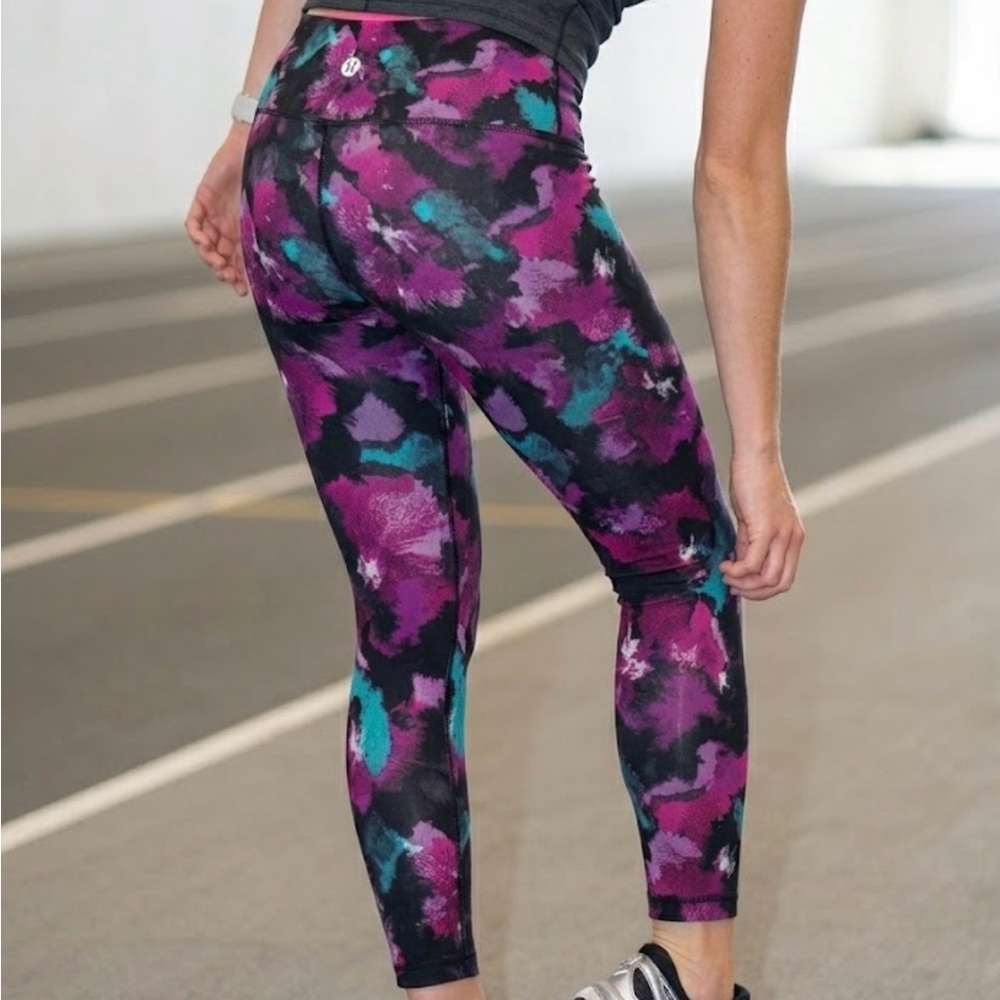 lululemon athletica Purple and Blue Patterned Track Pants